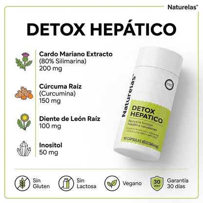 Naturelas™ Detox Hepático y Limpieza de Colon