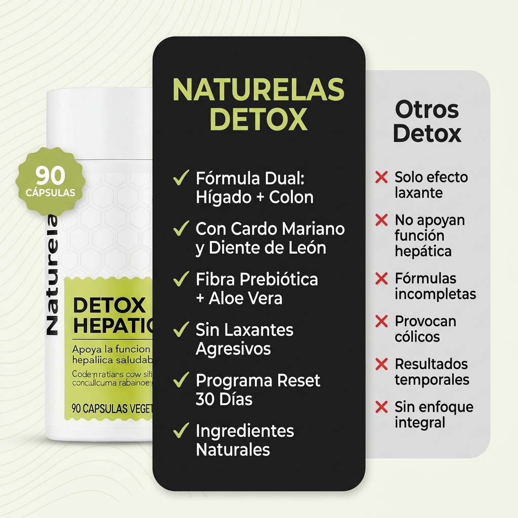 Naturelas™ Detox Hepático y Limpieza de Colon